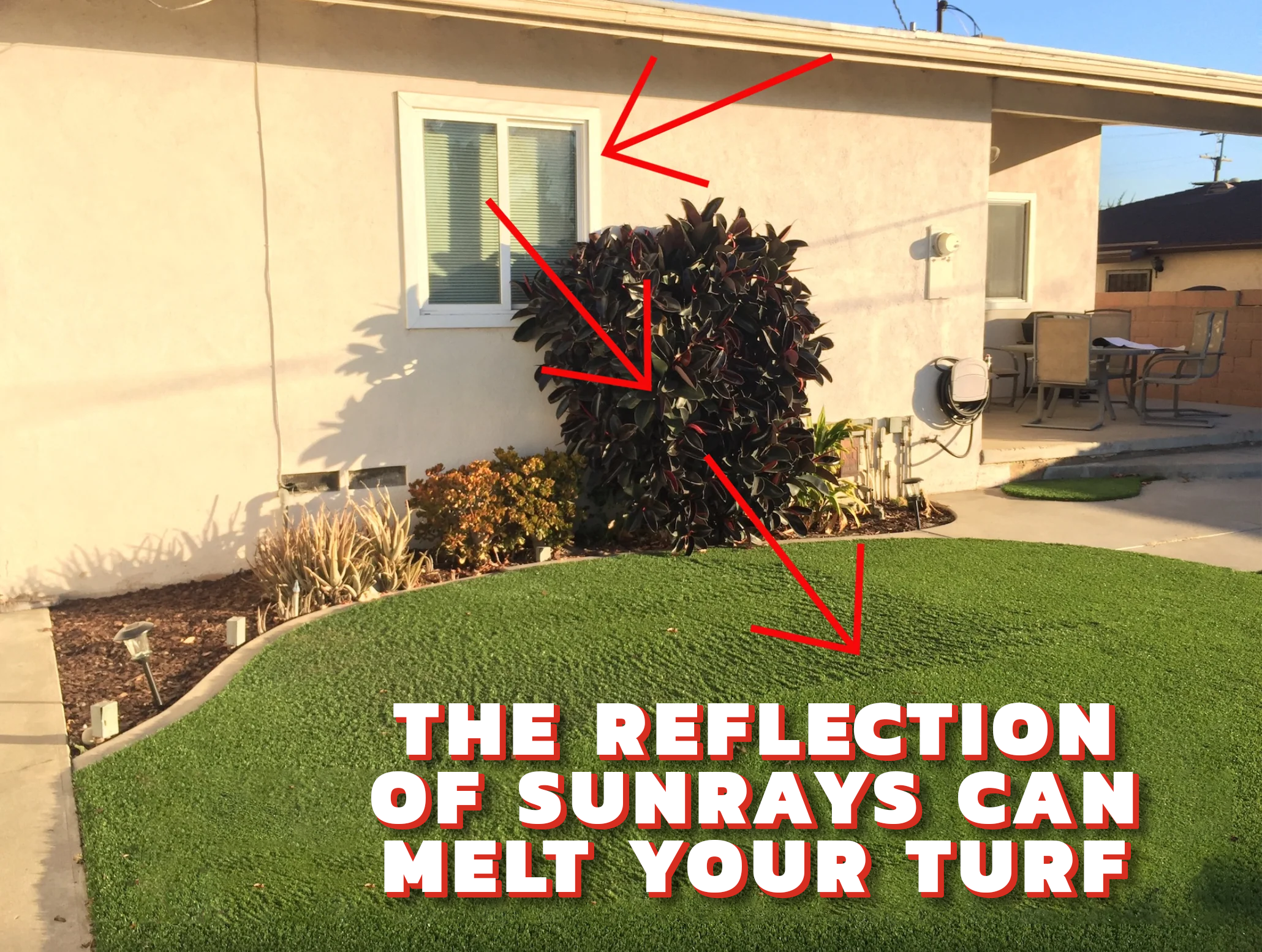 The Reflection of Sunrays Can Melt Your Turf